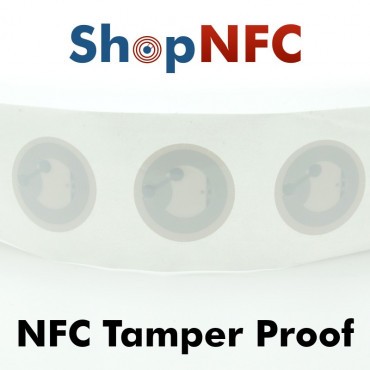 Etiqueta NFC Tamper Proof NTAG213 ø25mm adhesiva
