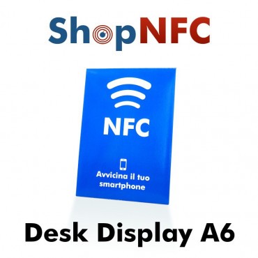 Cartel A6 Display avec puce NFC NTAG213 - Impression personnalisée