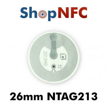 Tags NFC adhésifs NTAG213 26mm