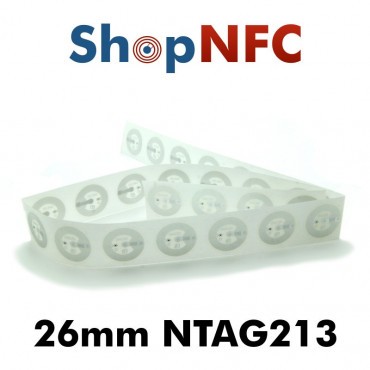 Etiqueta NFC NTAG213 26mm adhesiva