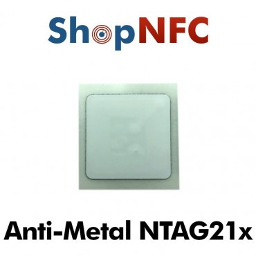 Etiqueta NFC antimetal NTAG210μ adhesiva IP68 25x25mm
