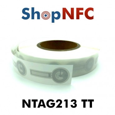 White Tamper Loop NFC Stickers NTAG213 TT