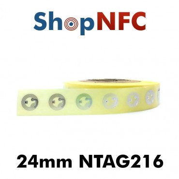 Etiqueta NFC NTAG216 24mm adhesiva