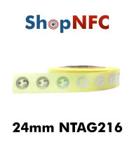 Tags NFC adhésifs NTAG216 24mm