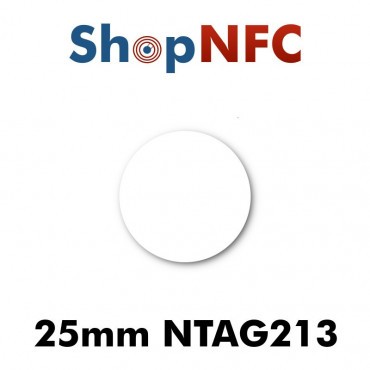 Etiqueta NFC NTAG213 25mm adhesiva