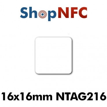 On metal NFC Stickers NTAG216 16x16mm