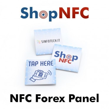 Panneau 6x6cm en PVC Forex avec Tag NFC - Personnalisable