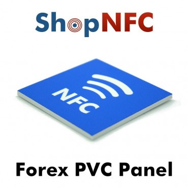 Panel 6x6cm de PVC Forex con NTAG213