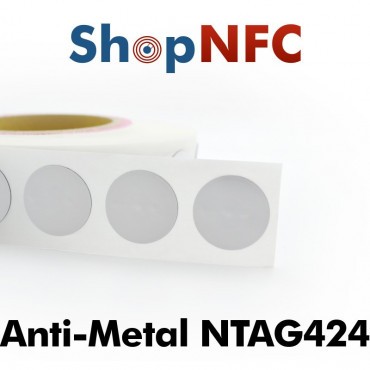 NFC rundliche On-Metal Klebetags NTAG424 DNA 29mm