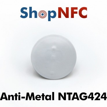 Etiqueta NFC antimetal NTAG424 DNA 29mm adhesiva