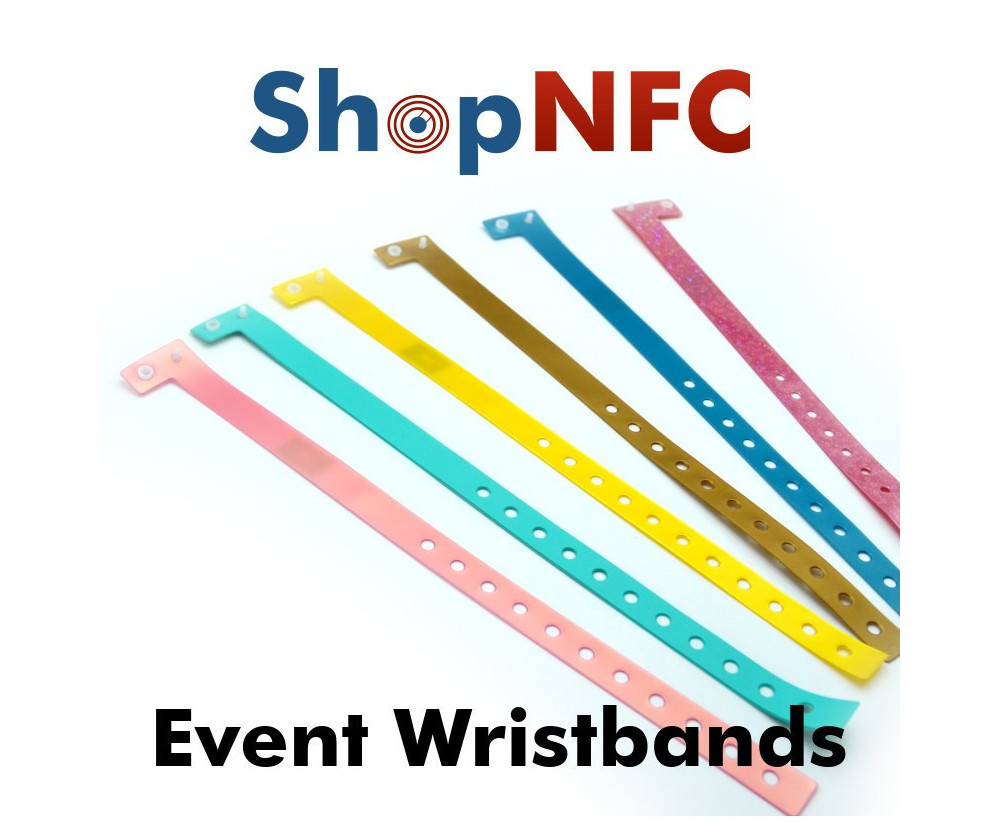 Disposable NFC Wristbands NTAG21x - Slim - Customizable
