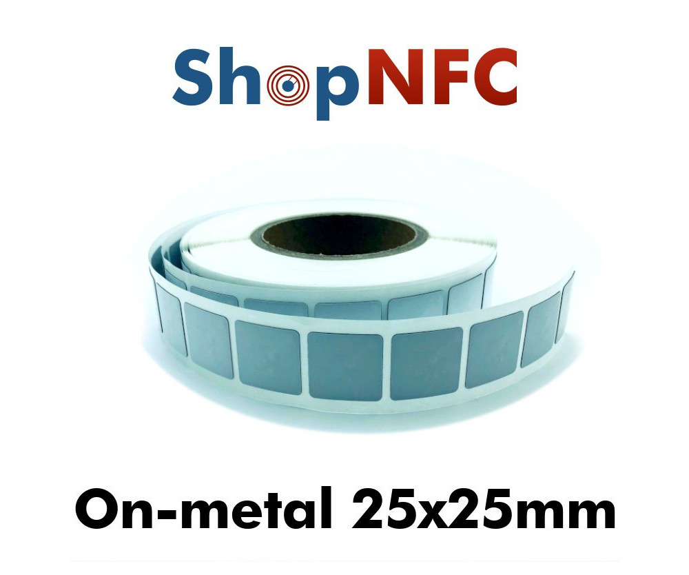 Etiqueta NFC antimetal ICODE SLIX 2 Steelwave HF 25x25mm