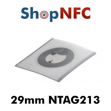 Tags NFC adhésifs NTAG213 IP67 29mm