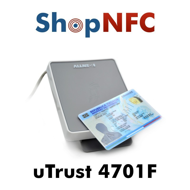 Trust Primer lector de tarjetas inteligentes, compatible con DNI con FIPS  201, FIPS TAA e ISO 7816 Clase A, B, C, cable de 39.4 in, USB Plug & Play