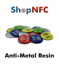 Etiqueta NFC antimetal resinada adhesiva