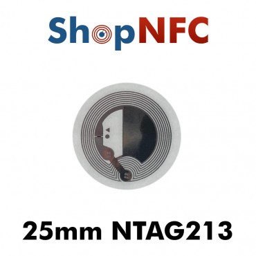 Tag NFC NTAG213 25mm adesivi