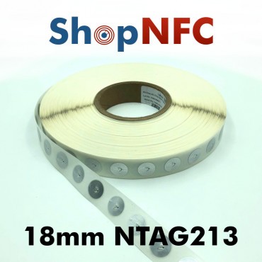 Etiqueta NFC NTAG213 18mm adhesiva