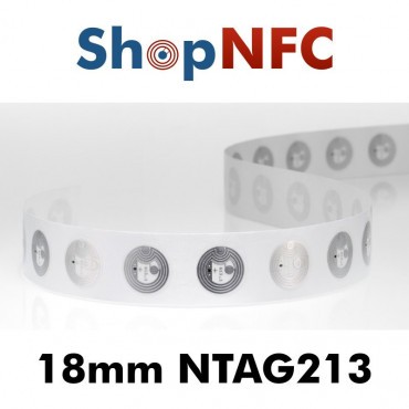 Tags NFC NTAG213 18mm adhésifs