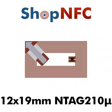 Tags NFC NTAG210μ 12x19mm adhésifs