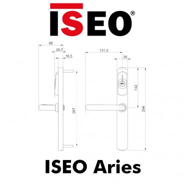 ISEO Aries Smart - Poignée de porte avec serrure NFC