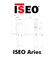 ISEO Aries Smart - Poignée de porte avec serrure NFC