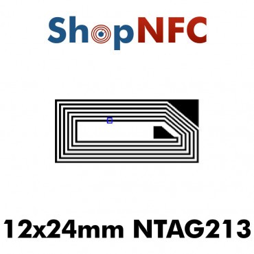 Tags NFC NTAG213 12x24mm adhésifs