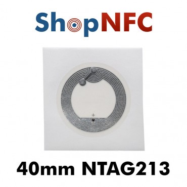 Tag NFC NTAG213 40mm IP67 adesivi trasparenti