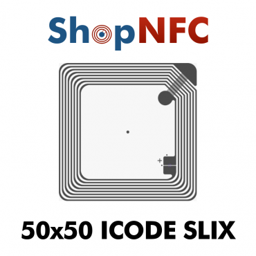 Tag NFC ICODE SLIX 50x50mm adesivi