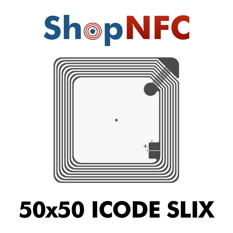 Etiqueta NFC ICODE SLIX 50x50mm adhesiva - Shop NFC