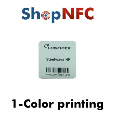 Tags NFC anti-métal NTAG213 Steelwave HF IP68 25x25mm