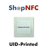 NFC Label NTAG213 25x25mm - Printed with UID