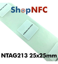 NFC Label NTAG213 25x25mm - Printed with UID