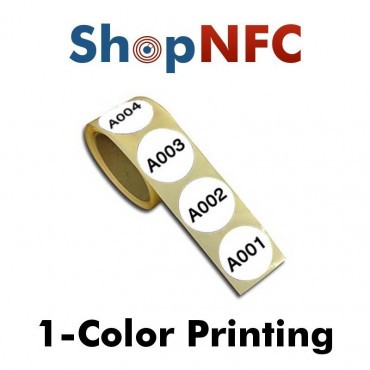 Tags NFC adhésifs NTAG213 22 mm blancs