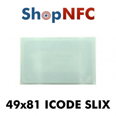 Etiqueta NFC blanca ICODE SLIX 49x81mm adhesiva