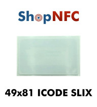 Etiqueta NFC blanca ICODE SLIX 49x81mm adhesiva