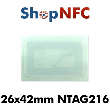 Etiqueta NFC NTAG216 26,5x42mm adhesiva