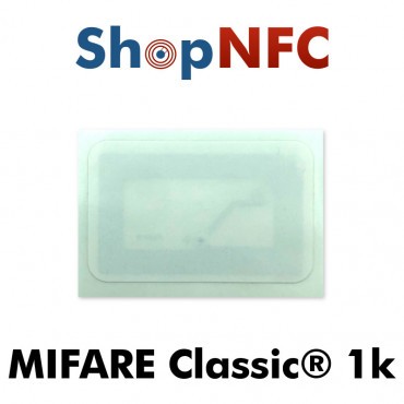 Etiqueta NFC NXP MIFARE Classic® 1k 26,5x42mm adhesiva