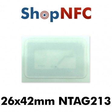 Etiqueta NFC NTAG213 26,5x42mm adhesiva