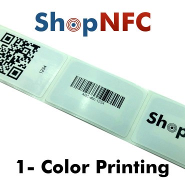 White NFC Stickers ICODE SLIX 49x81mm