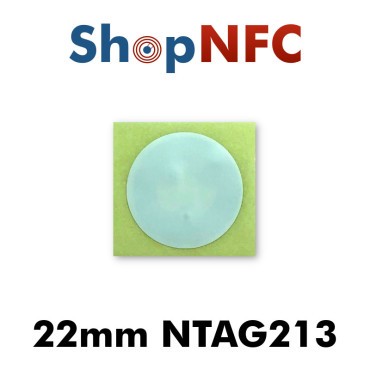 White NFC Stickers NTAG213 Round ø22mm