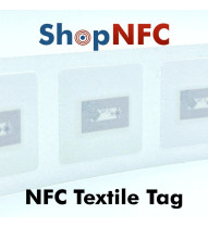 Etichetta NFC in raso NTAG213 30x30mm per superfici tessili