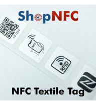 Etichetta NFC in raso NTAG213 30x30mm per superfici tessili