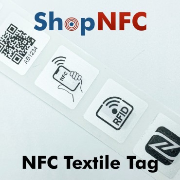 Tags NFC satinés NTAG213 30x30mm pour les tissus