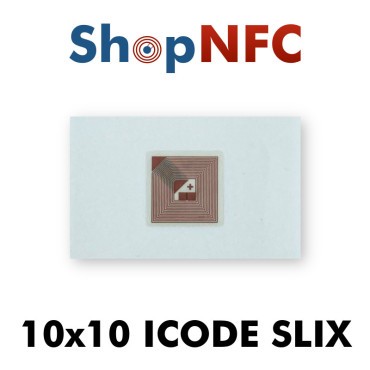 Tags NFC adhésifs ICODE SLIX 10x10mm