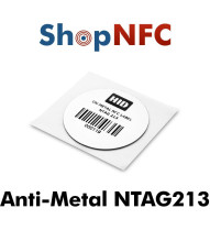 Etiqueta NFC antimetal NTAG213 redonda adhesiva IP68 30mm