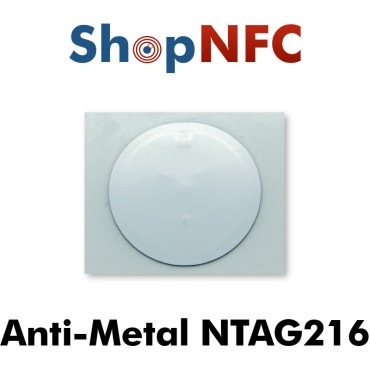 Etiqueta NFC antimetal NTAG216 redonda adhesiva 29mm