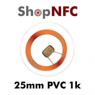 Tag NFC 1k 25mm in PVC trasparenti