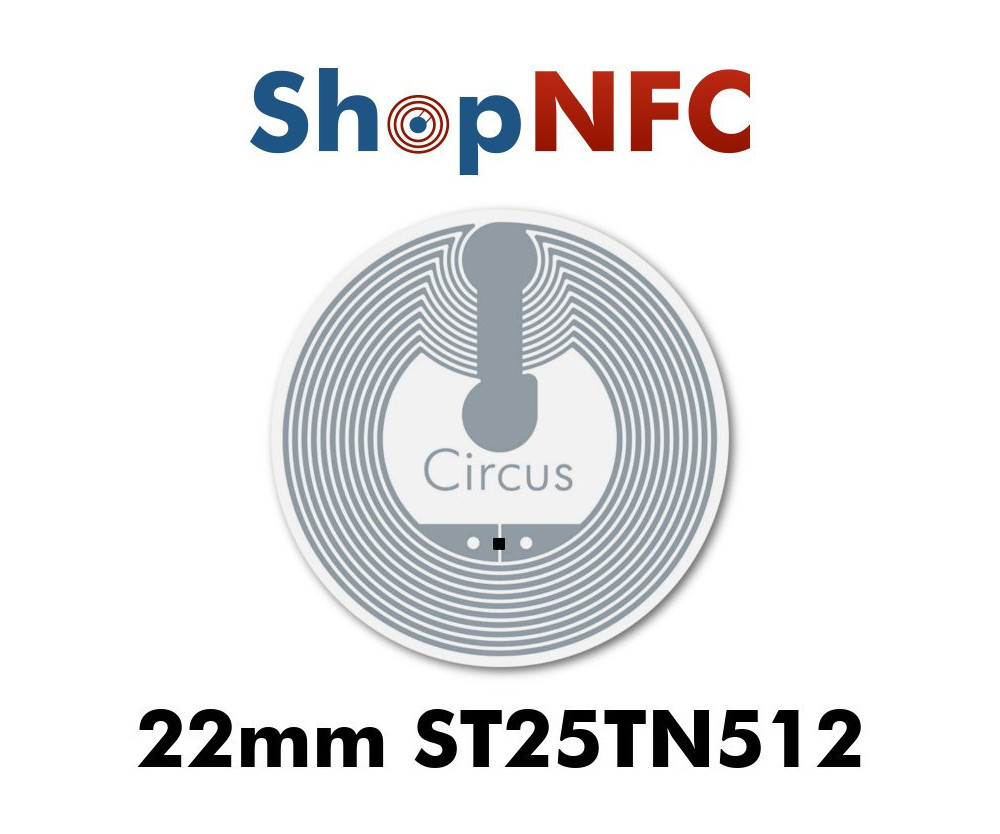 AD Circus™ NFC ST25TN512 ø22mm – Karton mit 20.000 Stück.