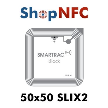 Etiqueta NFC blanca ICODE SLIX2 50x50mm adhesiva
