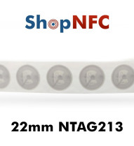 Weiße NFC-Aufkleber NTAG213 22mm - AD Circus